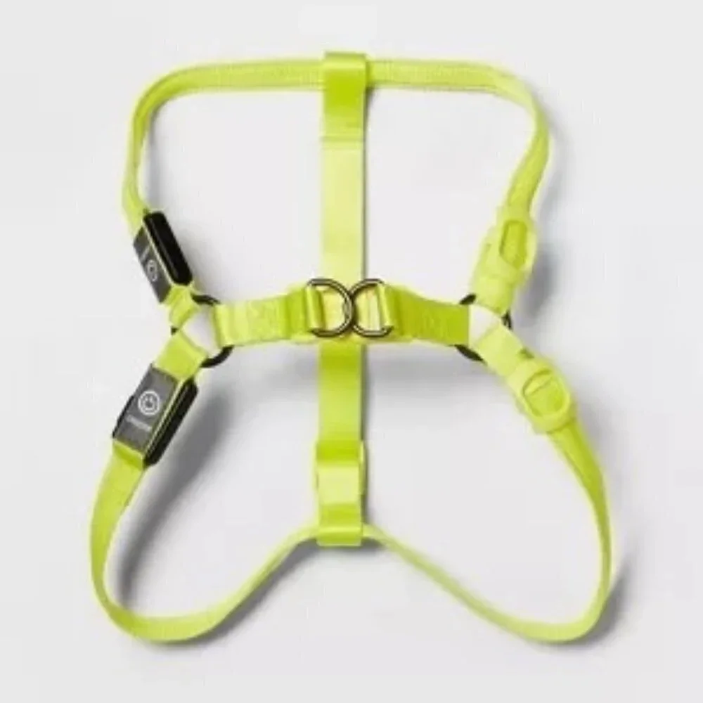 LED Rechargeable Dog Harness Vibrant Green | Boots & Barkley™ | Small
